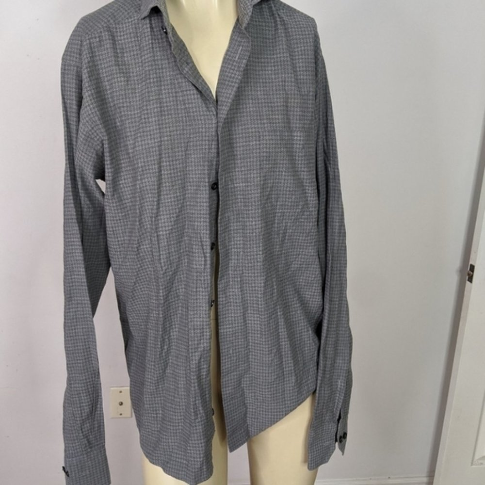 Eton - gray long sleeve button down dress shirt